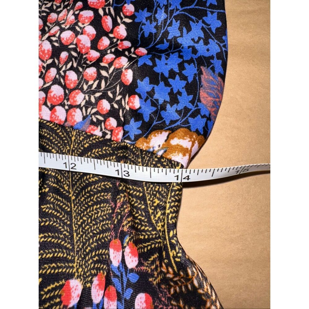 Anthropologie Sz M The Elyse Slip Dress Floral Cowl Neck Midi Multicolor - Picture 12 of 12